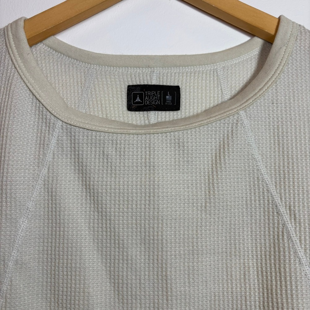 Triple Aught Design TAD Merino Wool Waffle Knit‎ Thermal Shirt Mens L Made USA
